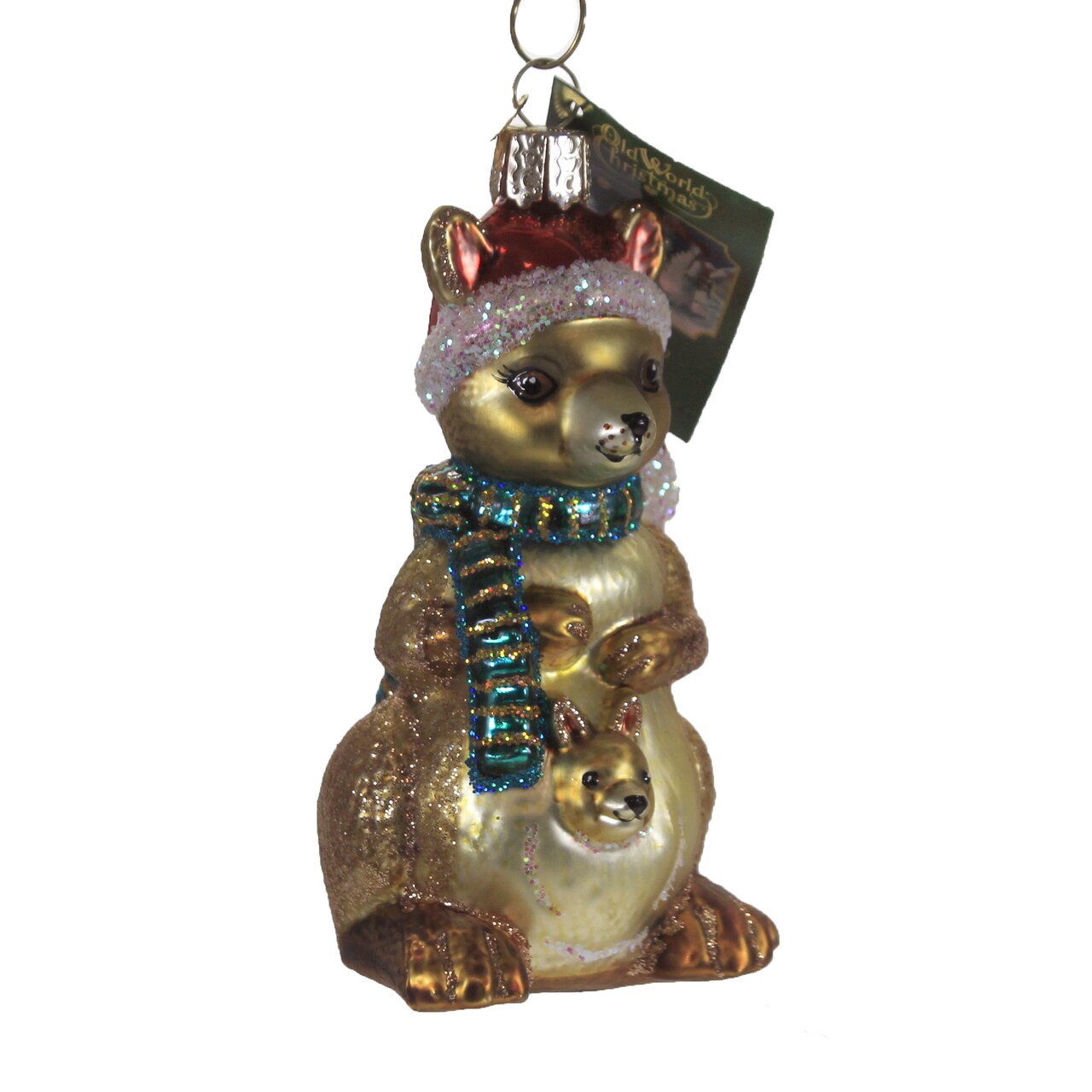 Old World Christmas 4.25 In Christmas Kangaroo Tree Ornament , Mom Joey Australia